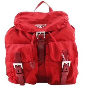 PRADA Backpack Daypack BZ6677 VERA SPORT ROSSO Red Nylon Women